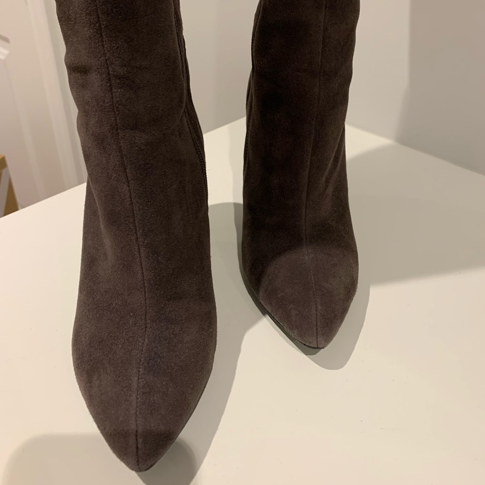 Chocolate Brown Suede Boots